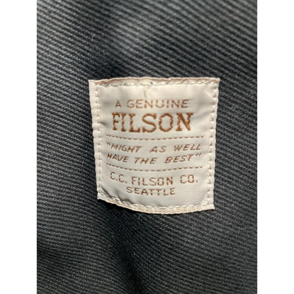 Filson Leather waxed canvas Wool Tote